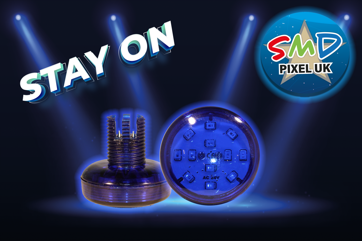 COLOR: SINGLE BLUE POWER: 3w LEDs: 14 LEDs (10 front and 4 rear) SIZE: L45MM X H50MM VOLTAGE: 24V IP: IP67 SMD SIZE: 3535 SMD RUN PROGRAM: N/A