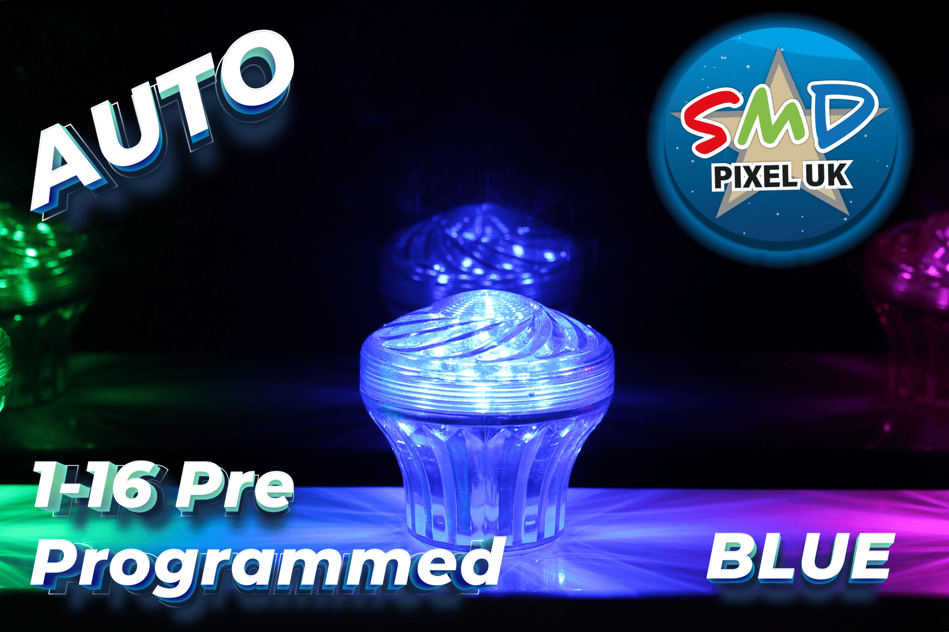 SMD LUX 360 60mm CABOCHON BLUE AUTO - SMD Pixel UK LTD