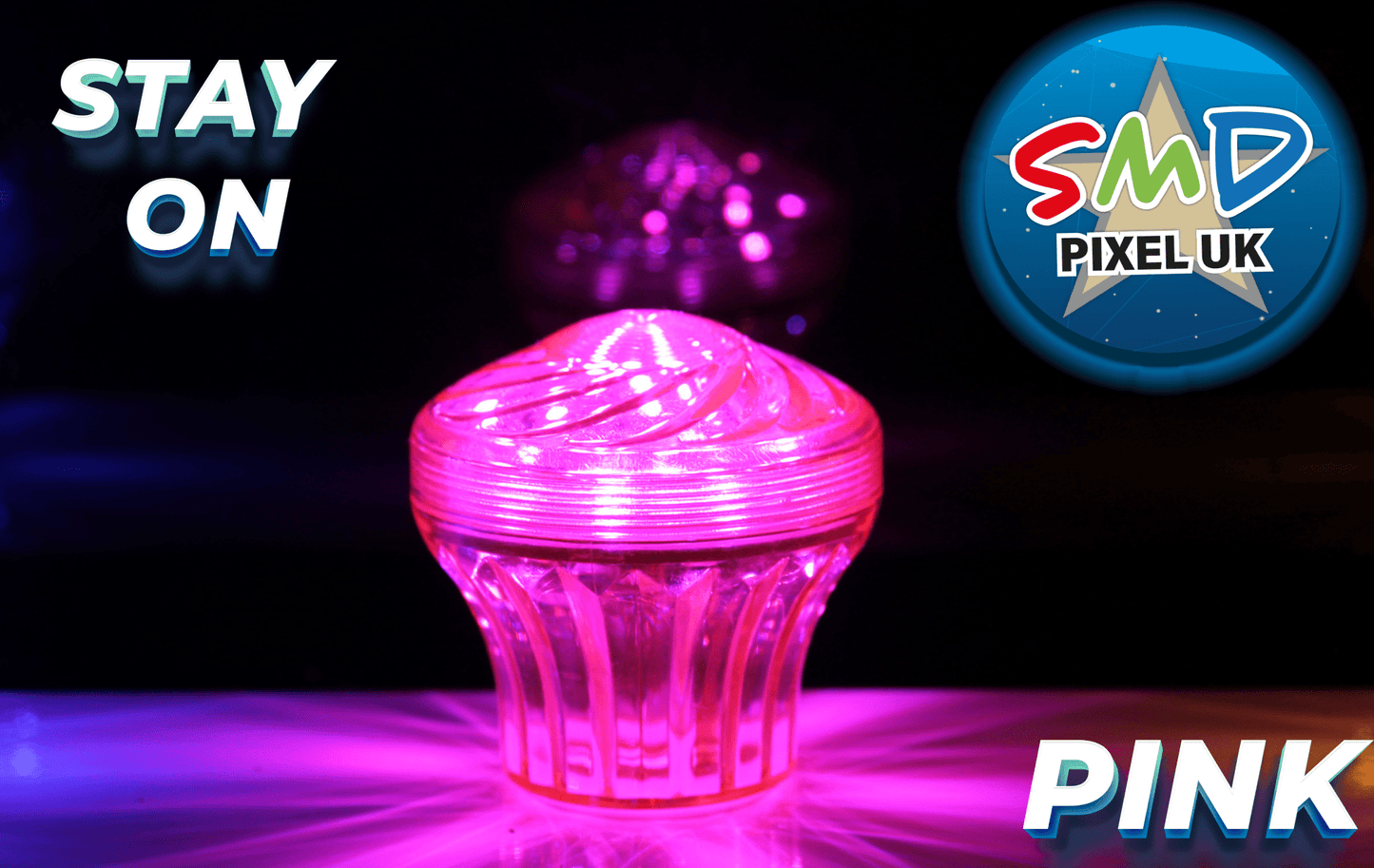SMD LUX 360 60mm CABOCHON PINK STAY ON - SMD Pixel UK LTD