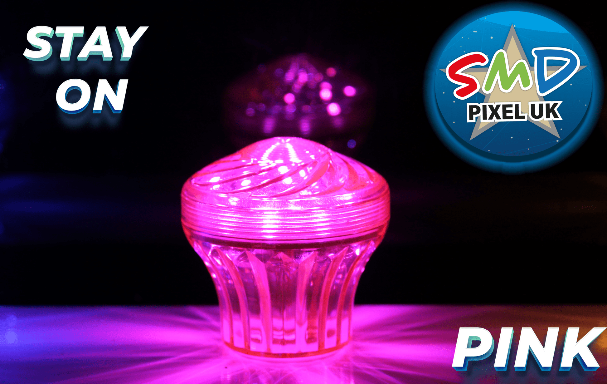 SMD LUX 360 60mm CABOCHON PINK STAY ON - SMD Pixel UK LTD