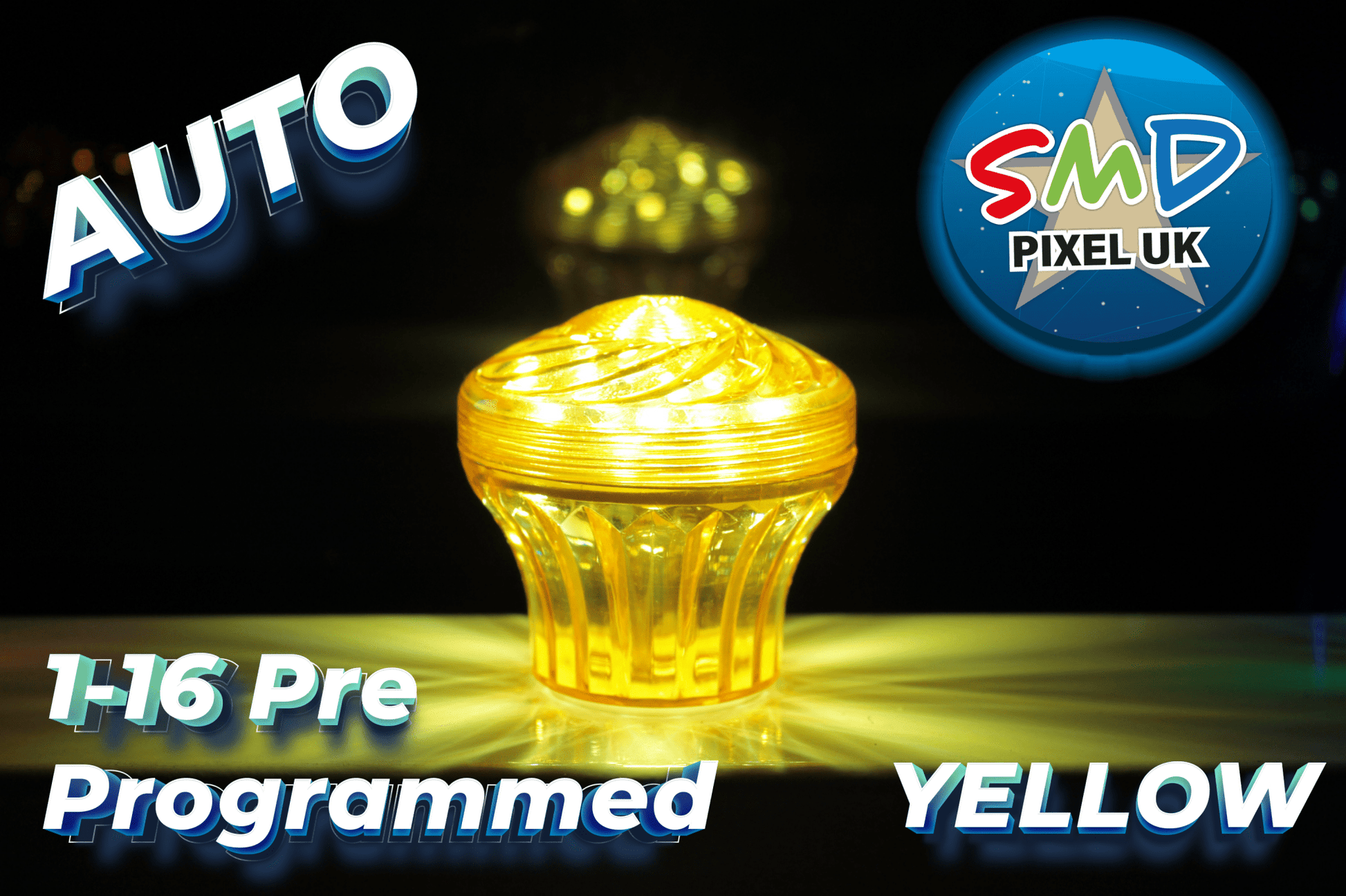 SMD LUX 360 60mm CABOCHON YELLOW AUTO - SMD Pixel UK LTD