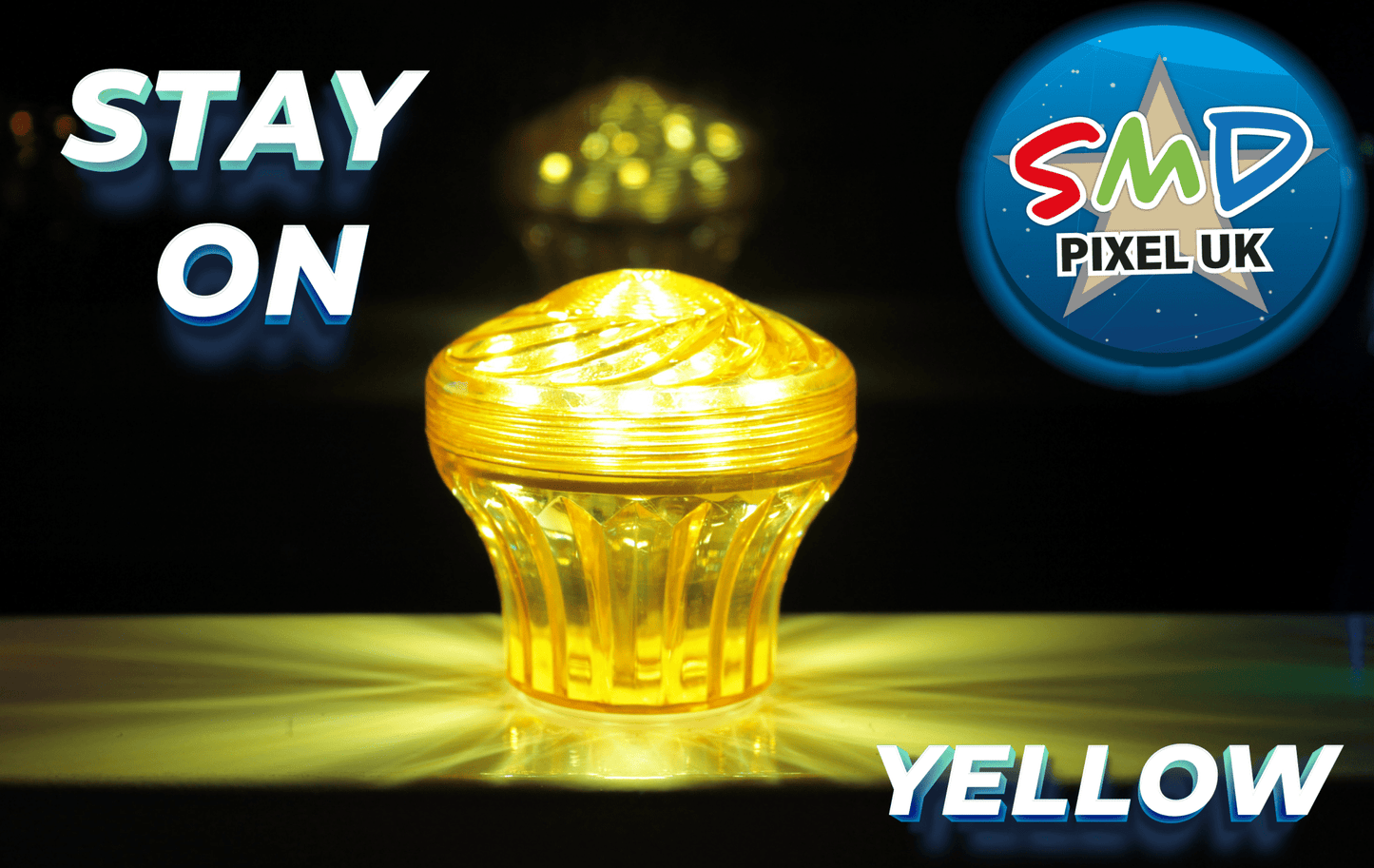 SMD LUX 360 60mm CABOCHON YELLOW STAY ON - SMD Pixel UK LTD